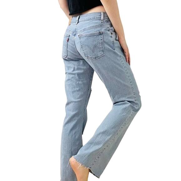 Vintage Levi’s Jeans Bootcut Light Blue 550 Cotton Relaxed Ripped Size 29 - Picture 2 of 10